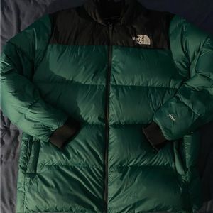 Pine green and black Northface